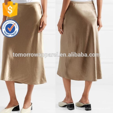 New Fashion Hammered Satin Midi Saia De Lápis DEM / DOM Fabricação Atacado Moda Feminina Vestuário (TA5152S)